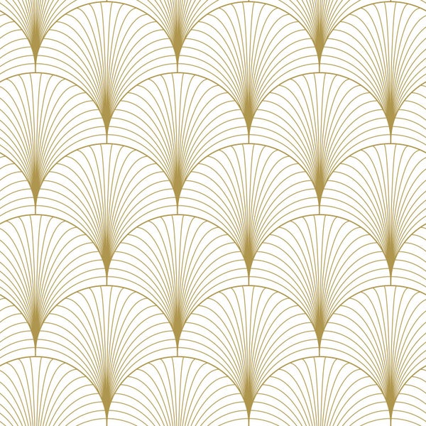 Art-Déco-Muster mit Fächerdesign für Wandgestaltung