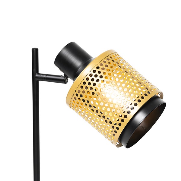 Stehlampe mit perforiertem Lampenschirm