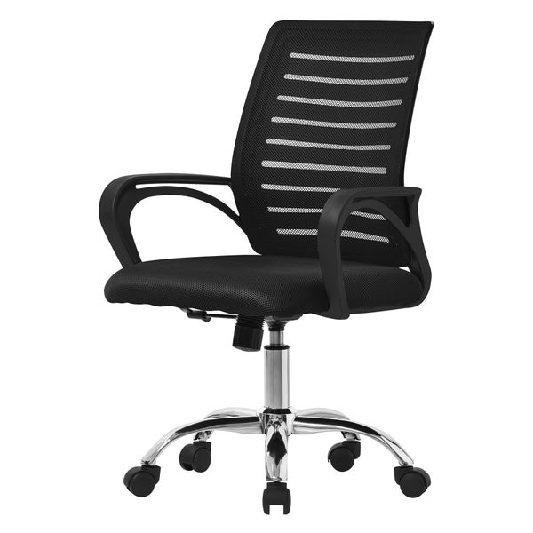 ML-Design Bürostuhl ergonomisch, Schwarz, Höhenverstellbarer Schreibtischstuhl mit Armlehnen, Computerstuhl mit atmungsaktiver Netzbespannung, Wippfunktion, 360° Drehstuhl mit Rollen, Gaming Stuhl