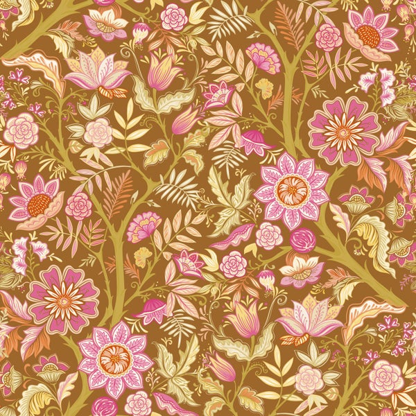 Floral gemustertes Textildesign mit Blumenmotiven