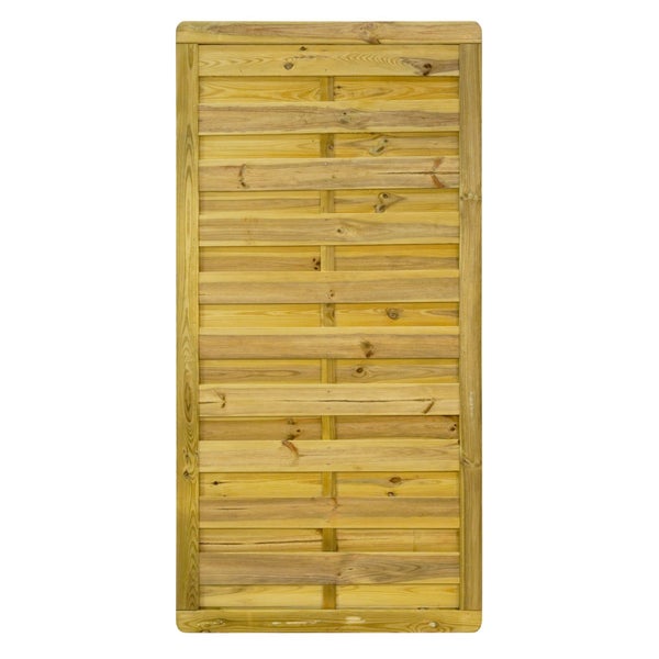 Holzzaun-Element mit horizontalen Brettern