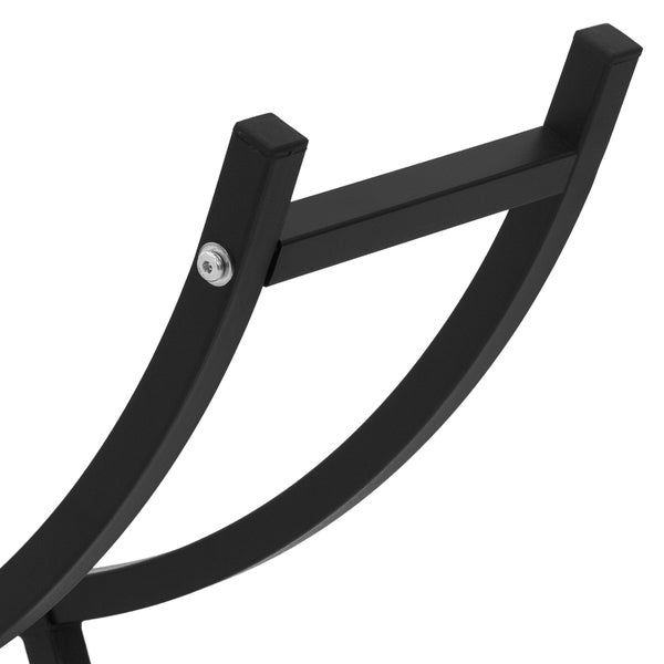 ML-Design Kaminholzregal 55x94x21 cm, Schwarz, Metall, Innen/Außen, U-förmiges Brennholzregal, Holzaufbewahrung Stahl pulverbeschichtet, Kaminholzständer Kaminholzhalter Feuerholzregal für Kamin/Ofen