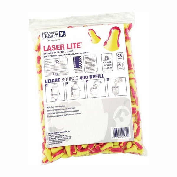Honeywell 200 Paar Gehörschutzstöpsel Laser Lite EN 352-2 SNR 35 dB Nachfüllpack - 1013047