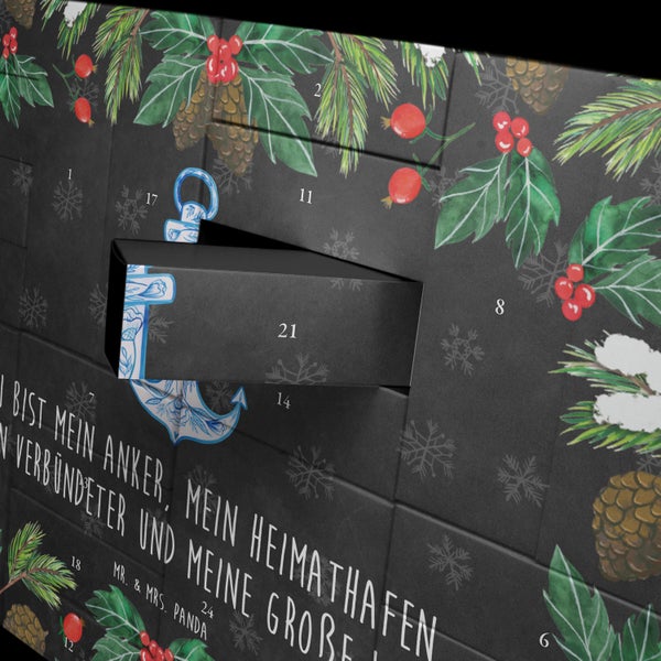 Mr. & Mrs. Panda Befüllbarer Adventskalender Anker Blau - Schwarz