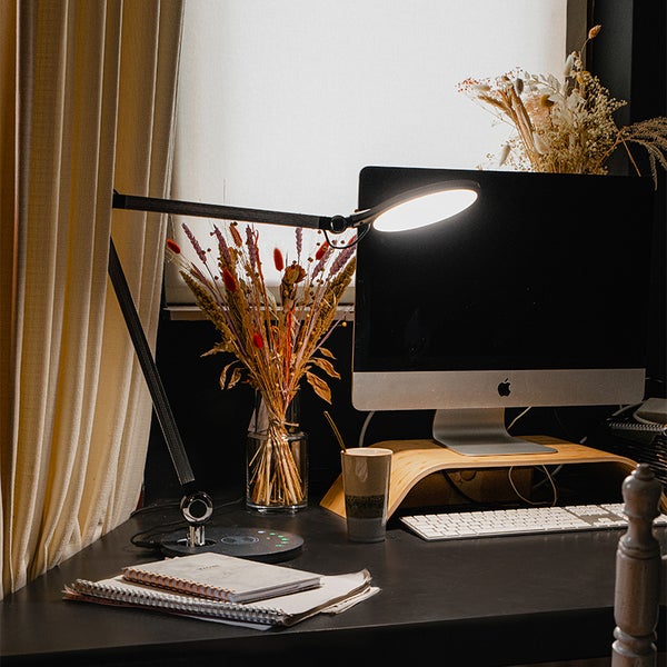 Design Tischleuchte grau inkl. LED mit kabellosem Ladegerät - Don