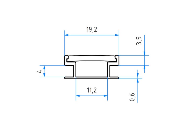 TIVENDIS Led Alu Profil 2 m FL mit Zubehör für Strip / Streifen bis 10 mm breit | Abdeckung satiniert milchig  |  Einbau Trockenbau Abschlussleiste Abschlussprofil Deckenleiste eloxiert