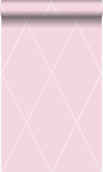 Origin Wallcoverings Tapete Karomuster Rosa - 53 cm x 10,05 m - 345722