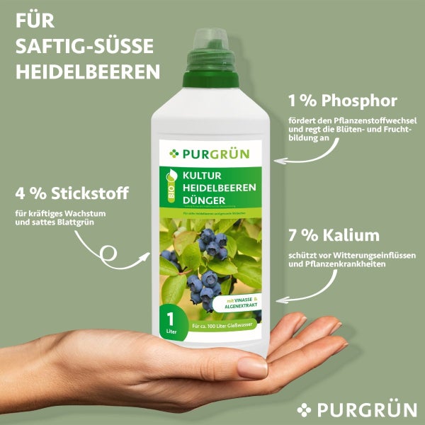 Purgrün Bio-Kulturheidelbeeren-Dünger 1 Liter