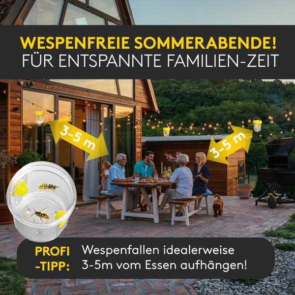 SilverRack Wespenfalle 3er Set - Wespenfalle für draußen - Wespen vertreiben - Mittel gegen Wespen - Wespenabwehr