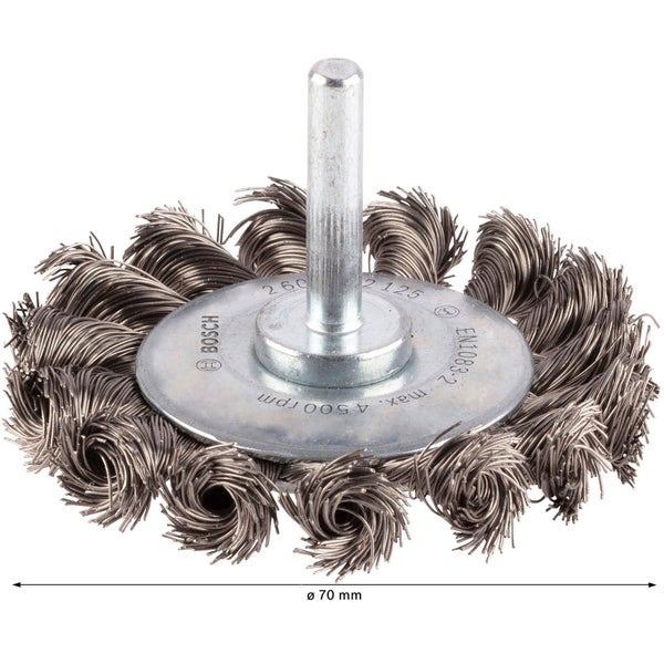 Drahtbürste mit Schaft, Durchmesser 70 mm