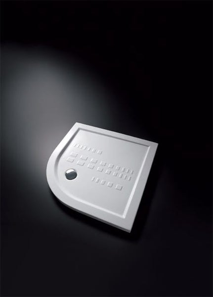 Keramik-Viertelkreisduschwanne 90X90X5,5cm | Linea