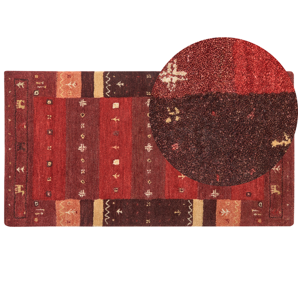 Teppich SINANLI Bunt 80 x 150 cm Wolle Gabbeh