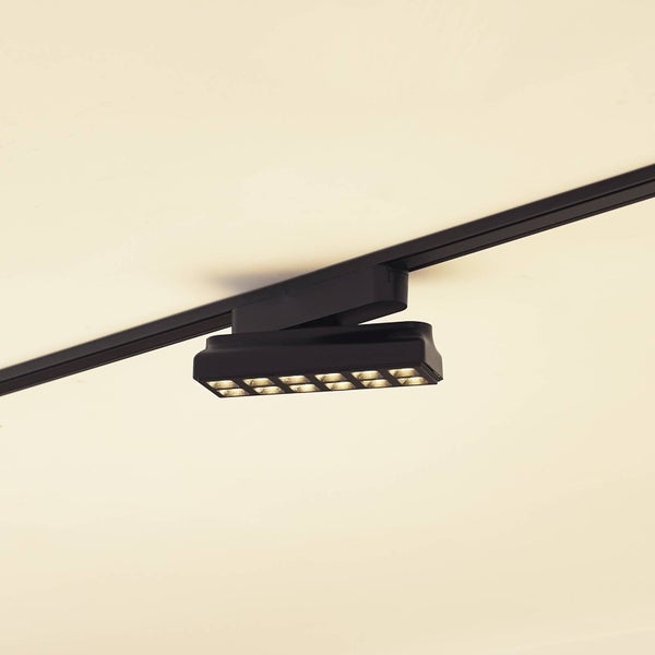 Lindby LED Lumaro (Modern) in Schwarz (12 flammig, ) Wohnzimmerleuchte
