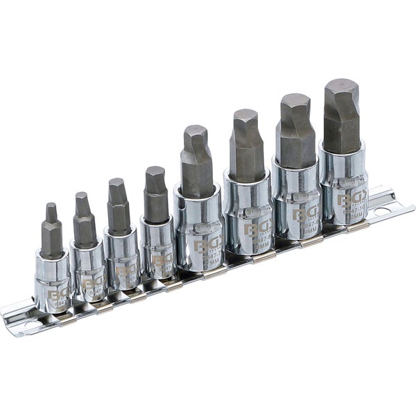 BGS Schraubenausdreher-Satz Antrieb Innenvierkant 6,3 mm (1/4) / 10 mm (3/8) für defekten Innensechskant 3 - 10 mm 8tlg. - 6847
