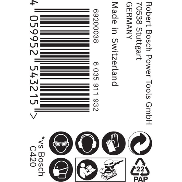 Bosch Expert C470 Schleifpapierrolle zum Handschleifen 115 mm x 50 m G 240 - 2608900983