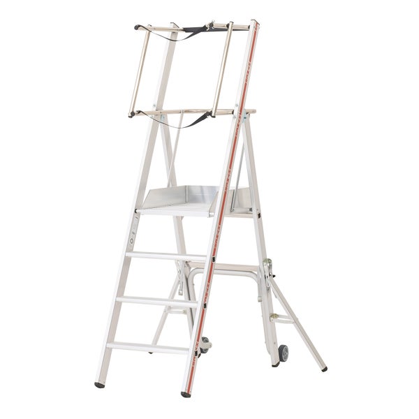 Aluminium Arbeitsplattform mit Rollen und Sicherheitsbügel