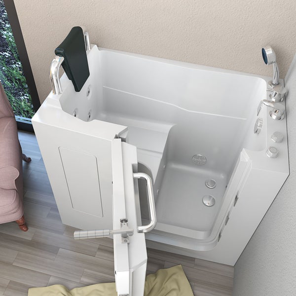 Sitzwanne Whirlpool Badewanne mit Tür S08WP-C-L 110x68cm