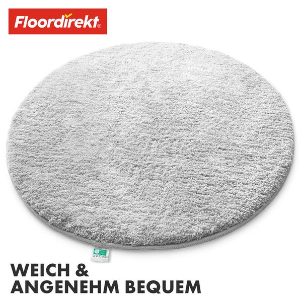Runder, grauer Badteppich von Floordirekt