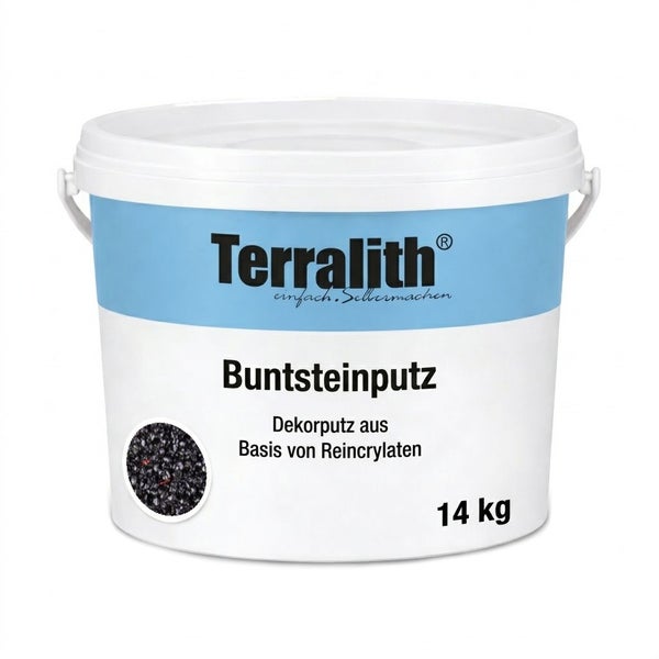 Terralith Buntsteinputz 14 Kilogramm, Dekorputz auf Basis von Reinacrylaten.