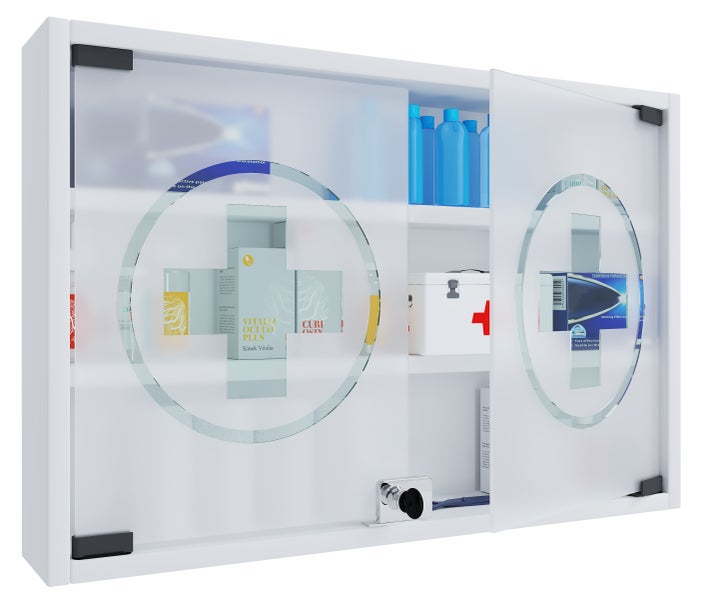 Medizinschrank Arzneischrank Hustila M Weiß