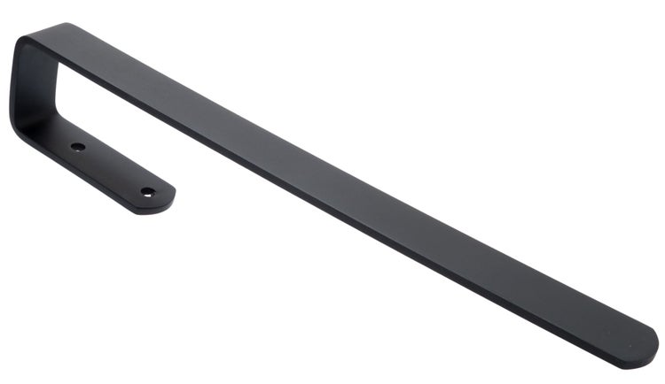 Schwarze Regalhalterung aus Metall