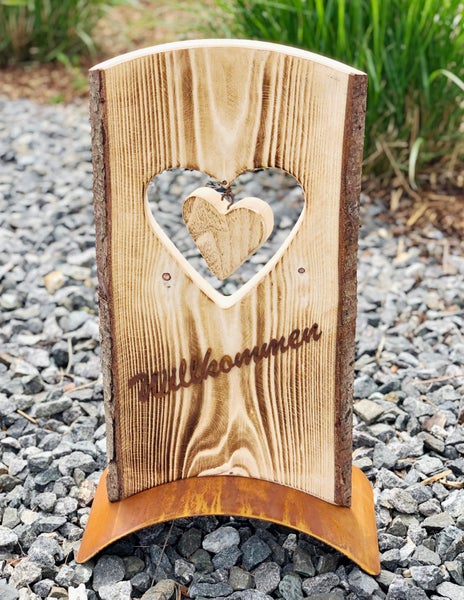 BADEKO Edelrost Holzständer -Agnes- 600