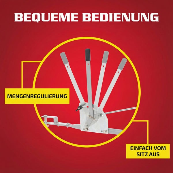 Einstellhebel zur Mengenregulierung fuer eine bequeme Bedienung