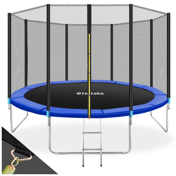 Trampolin tectake Garfunky Ø 366 cm,  GS zertifiziert inklusive Einstiegsleiter