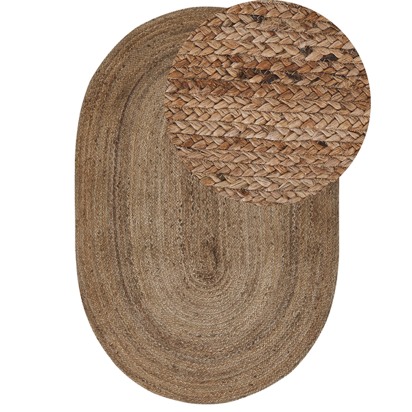Teppich DEMIRCI Beige 100 x 150 cm Jute