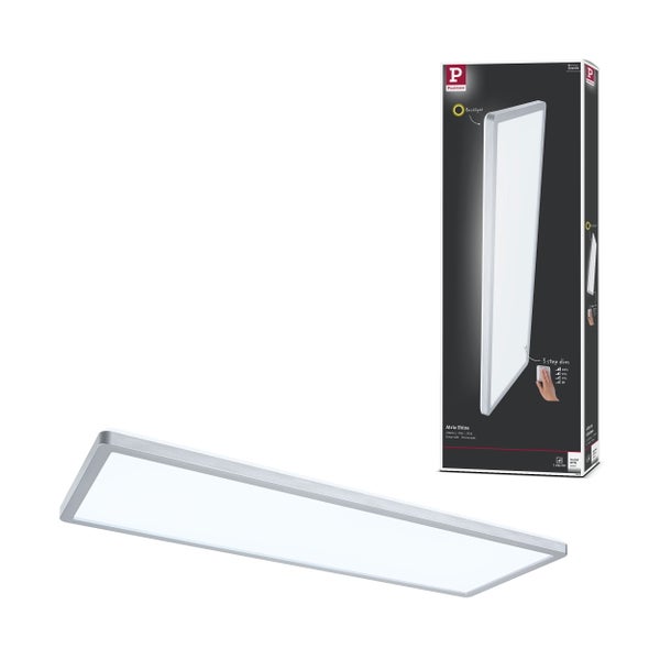 LED Panel 3-Step-Dim Atria Shine Backlight eckig 580x200mm 22W 1800lm 4000K Chrom matt dimmbar