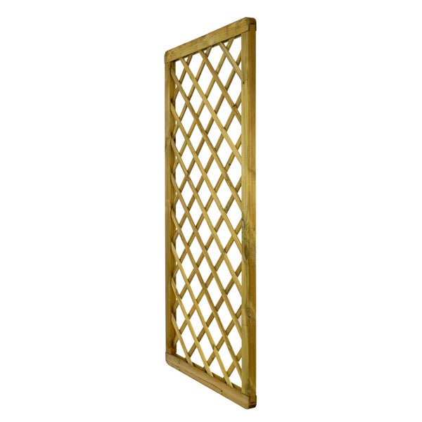 Holzzaun-Element mit Rautenmuster