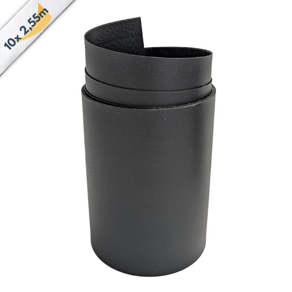 Rolle aus schwarzem Dichtungsband, 10 Stück mit jeweils 2,55 Meter Länge
