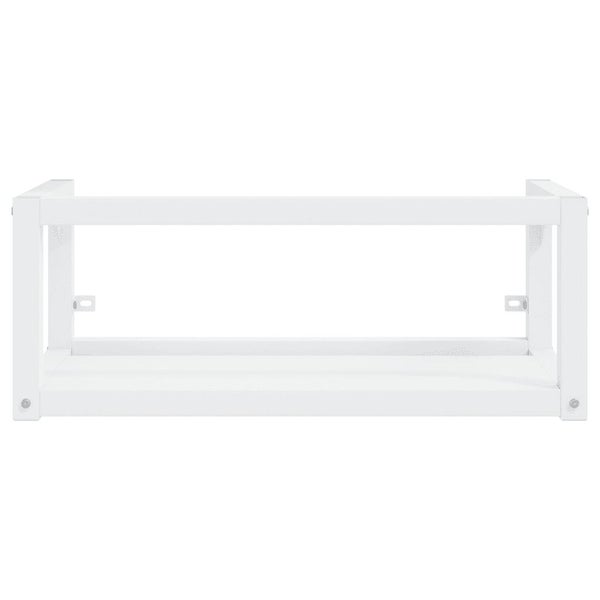 Badezimmer Wand-Waschtischgestell Weiß 79x38x31 cm Eisen