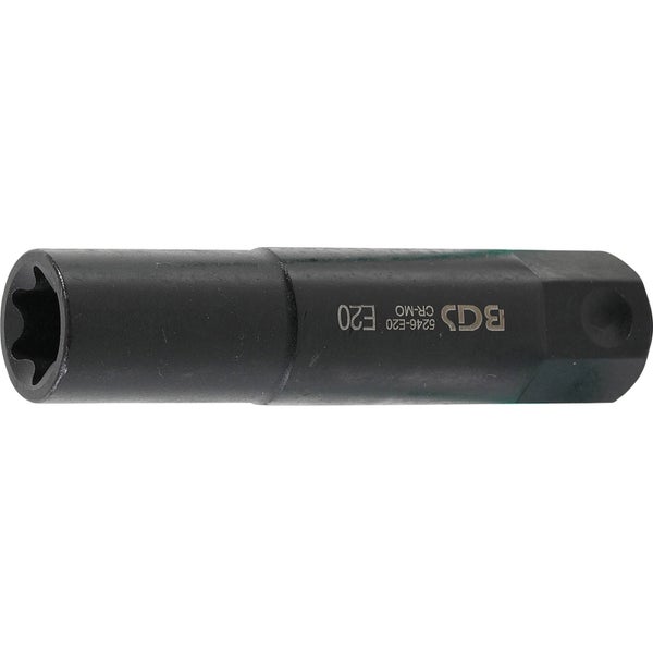 BGS Steckschlüssel-Einsatz E-Profil extra lang Antrieb Außensechskant 22 mm SW E20 - 5246-E20