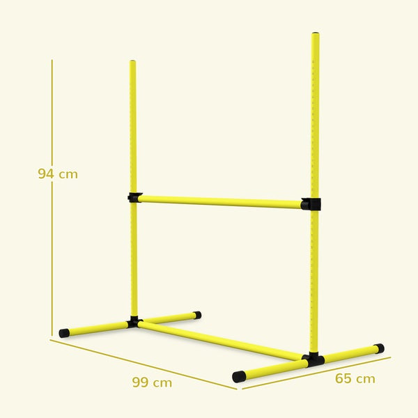 PawHut Agility-Ausrüstung, L99 x B65 x H94 cm, Kunststoff, Gelb