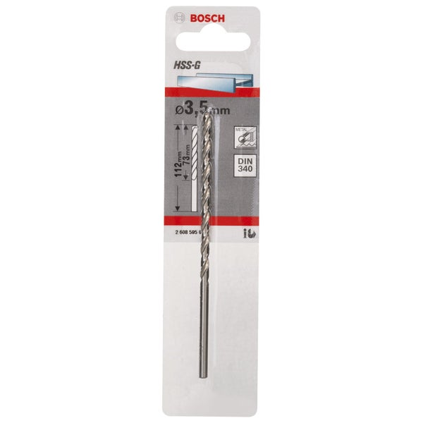 Bosch Logo. HSS-G Metallbohrer mit 3,5 Millimeter Durchmesser