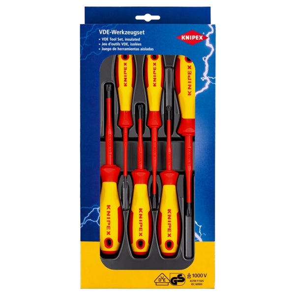 Knipex VDE Schraubendreher-Set PlusMinus / Schlitz 6tlg. - 002012V05