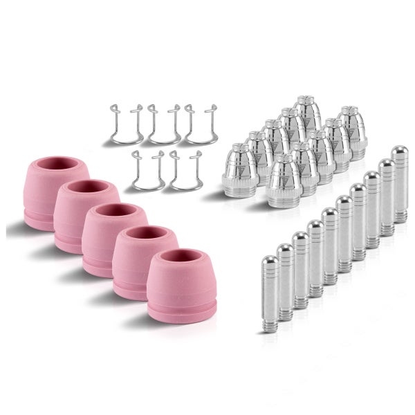 Schweißbrenner Verschleißteil Set mit Düsen, Elektroden, Keramik Schutzringen und Haltern