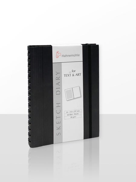 Hahnemühle Papier Sketch Diary Black, DIN A 4, 120 g/m²