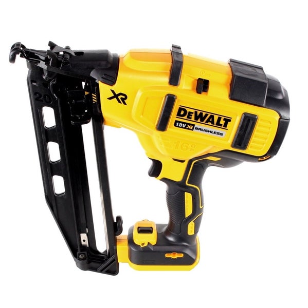 DeWalt Akku-Nagler 18 Volt mit bürstenlosem Motor für präzises Nageln im Innenausbau.