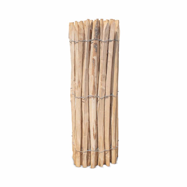 Französischer Premium Staketenzaun Kastanie - Länge 5 Meter, Höhe 120 cm, Lattenabstand 2-3 cm