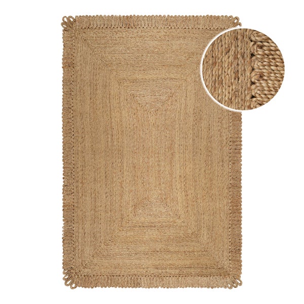 June Jute - Teppich - natürlich, handgewebt, schwer 80x150 cm