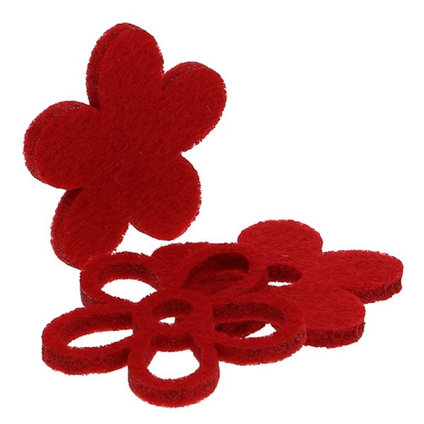 Dekorative Filzblumen für Bastelarbeiten