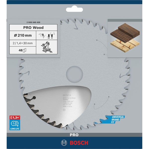 Bosch PRO Wood Kreissägeblatt 210 x 2 x 30 mm - 2608640430