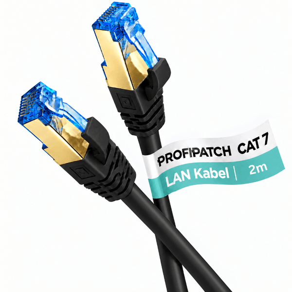 Ethernet Netzwerkkabel Cat 7 mit RJ45 Stecker, Profipatch, Laenge 2 Meter