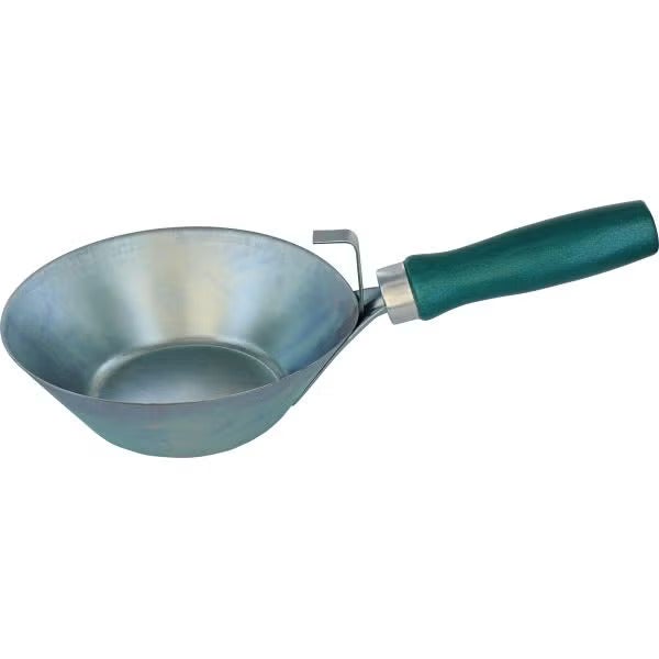 Maurerkelle als Fugenlöffel aus Metall mit ergonomischem Holzgriff