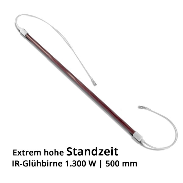 Infrarot Glühbirne mit 1300 Watt und 500 Millimeter Länge