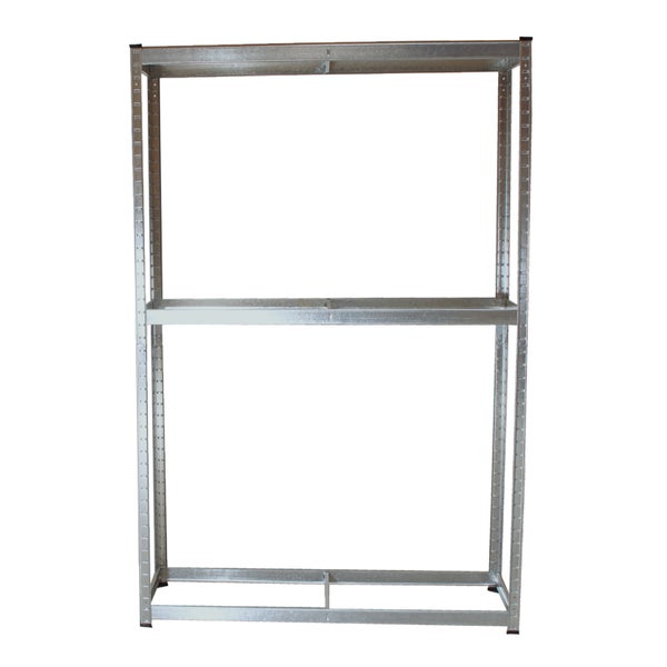 Metallregal mit zwei Ebenen