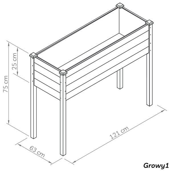 needs&wants® Großes Hochbeet aus Holz für Garten Balkon Terrasse, Pflanzkasten Bausatz XL rechteckig schmal mit Vlies-Folie, Kräuterbeet Pflanzenkasten deko, dunkel-braun