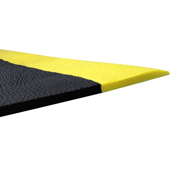 PROREGAL Anti-Ermüdungsmatte aus Vinyl | HxBxT 1x60x100cm | gelb/schwarz | Arbeitsplatzmatte | Anti-Rutsch, Matte, Fußmatte